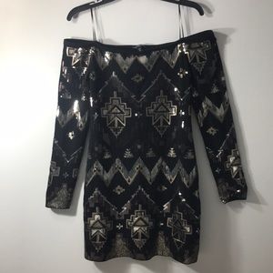 Aztec sequin dress